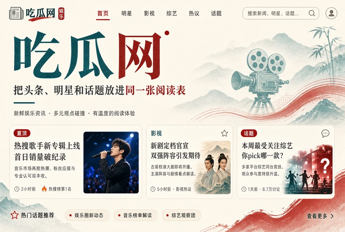 吃瓜网资讯封面与品牌主题画面